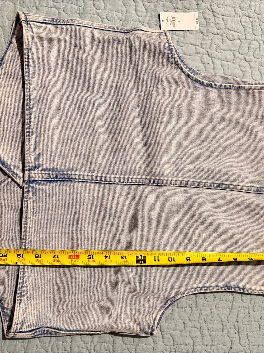 GAP Light Blue Denim Vest with Button Front - Picture 3 of 4